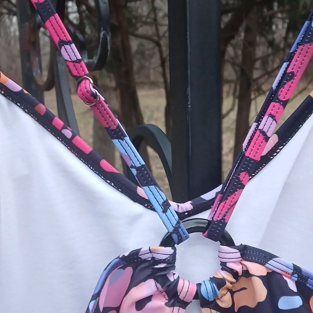 CUPSHE Multicolored Leopard Print O-Ring One Piece Swimsuit SZ 8